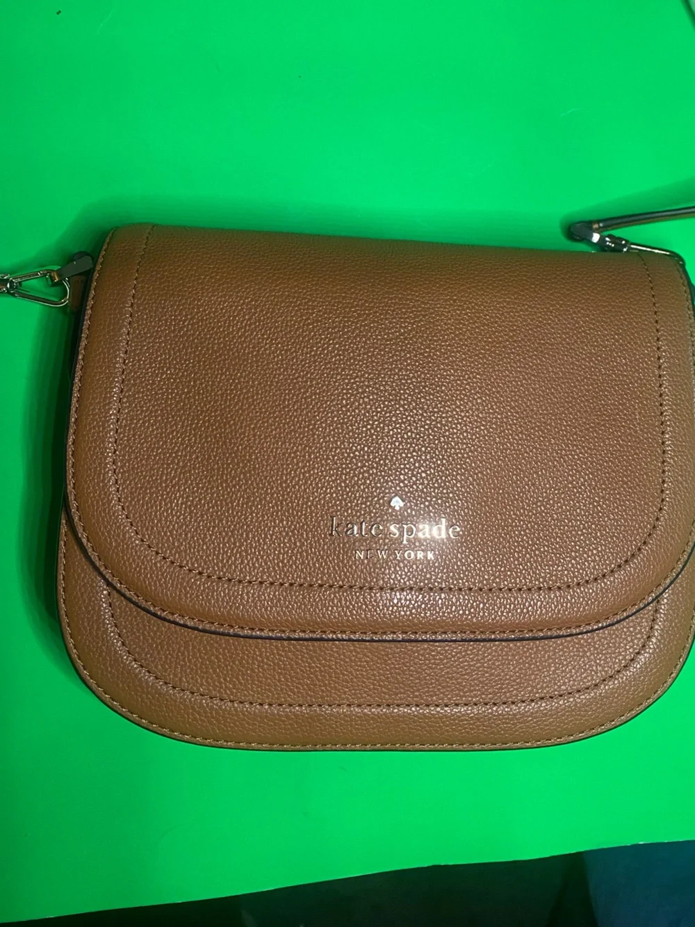 Kate Spade Blake Braun Pebble Brown Saddle Crossbody - Picture 16 of 16